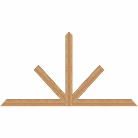 Ekena Millwork Saratoga Timber Gable Bracket, Western Red Cedar, 108"W x 58"H x 1 1/2"D x 5 1/2"F, 13/12 Pitch GBW108X58X0206SAR00SWR
